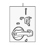 XF2Z16405A26AA - Body: Fuel Door for Ford: Freestar, Windstar | Mercury: Monterey Image