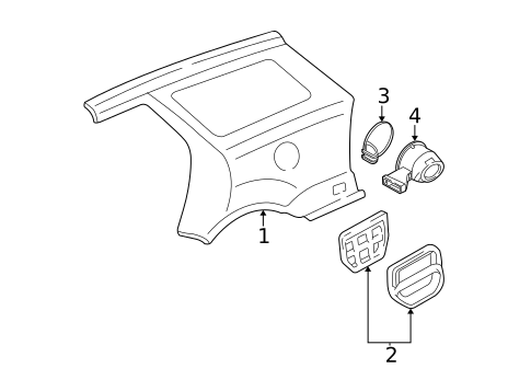 Quarter Panel & Components for 2002 Ford Focus #0