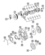 68002984AA - 6.7L Turbo Diesel; Engine: Bolt, Mounting for Dodge: Ram 2500, Ram 3500 | Ram: 2500, 3500 Image