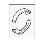 34416790186 - Brakes: Park Brake Shoes for BMW Image