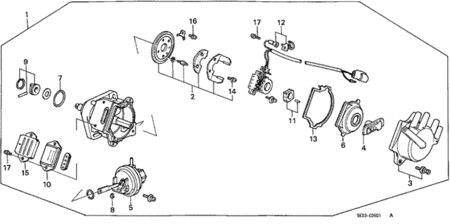Distributor (Carburetor) (TEC) for 1987 Honda Accord #0