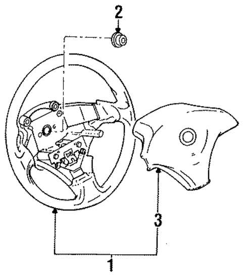 Steering Wheel & Trim for 1993 Dodge Colt #1