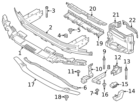 Bumper & Components - Front for 2022 BMW 530e #1