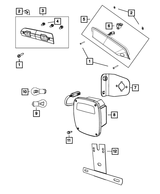 68523966AC - Electrical: Center High Mounted Stop Lamp for Mopar Image