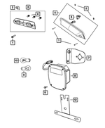 68523966AC - Electrical: Center High Mounted Stop Lamp for Ram: 2500, 3500 Image