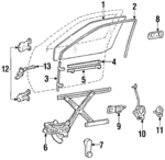 MB321411 - Body: Handle, Outside for Mitsubishi: Mighty Max, Mirage Image