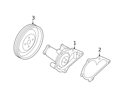 Water Pump for 2011 Hyundai Accent #0
