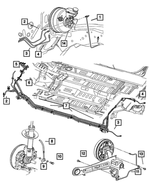4509779AC - Service Brakes: Brake Tube, Left Front for Mopar Image