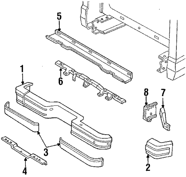 E6TZ17906A - Body: Face Bar for Ford Image