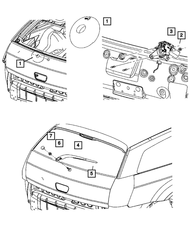 4806015AA - Wiper/Lock Cylinder and Keys: Rear Wiper Motor Grommet for Mopar Image