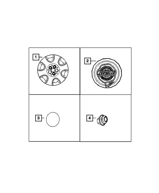 4782867AA - Wheels: Wheel Center Cap for Mopar Image