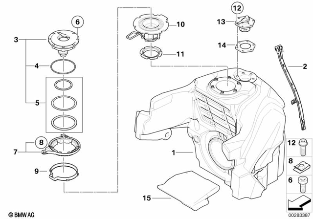 16117711030 - Fuel Supply: Fuel Tank -  for BMW-Motorrad Image