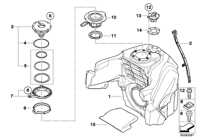 46637685080 - : Fixing Ring, Filler Tube for BMW-Motorrad Image