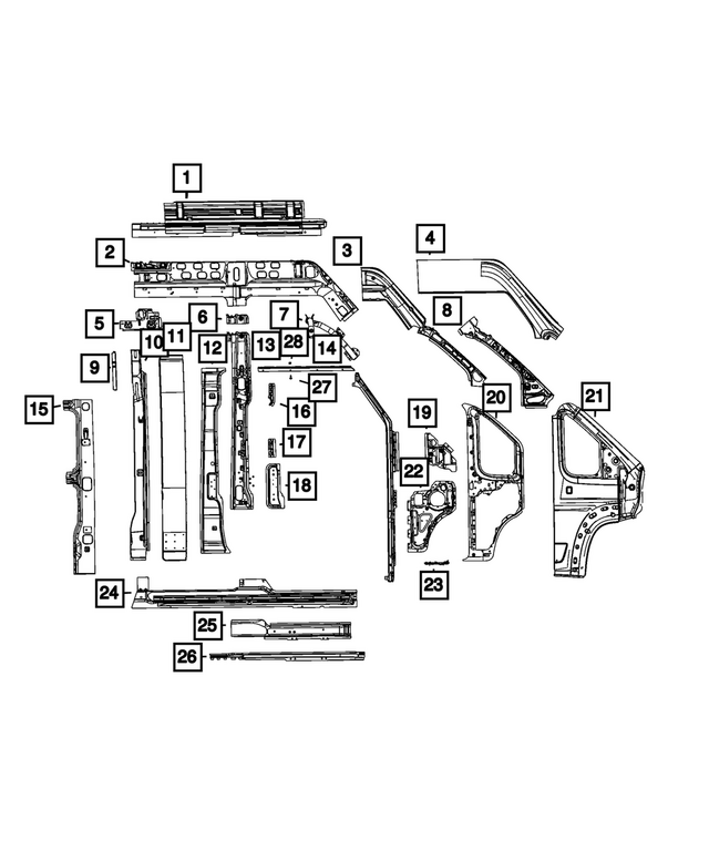 68578444AA - Body Sheet Metal Except Doors: Sliding Door Track for Mopar Image