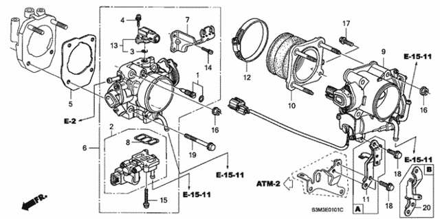 Throttle Body (2) for 2002 Acura CL #0