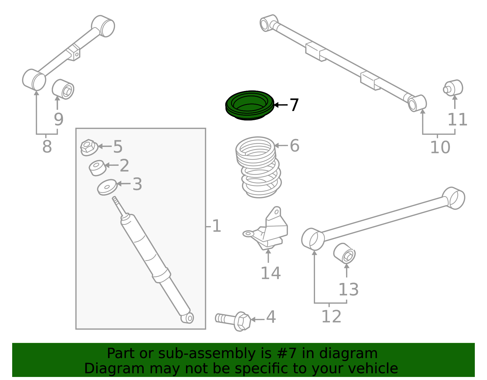 Genuine Official Toyota Insulator Cshn part# 48257-AK010 for 2024