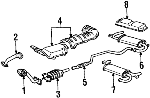 Exhaust Components for 1996 Pontiac Bonneville #0