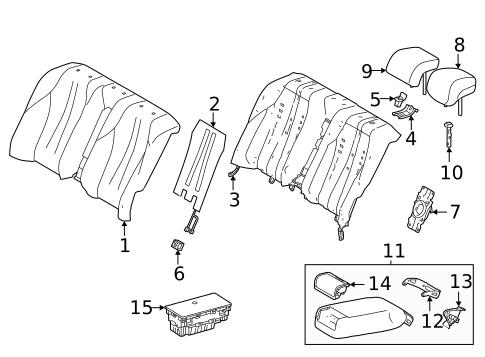 Rear Seat Components for 2025 Toyota Mirai #0