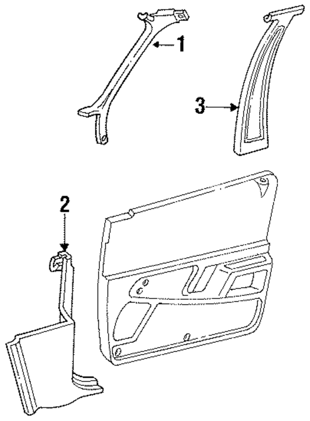 E83Z5424346C3B - Body: Center Pillar for Ford: Tempo | Mercury: Topaz Image