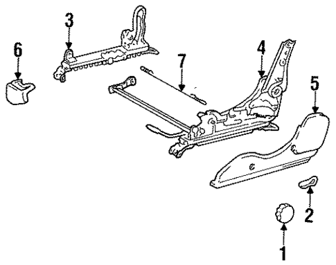 Seat Components for 1993 Toyota MR2 #0