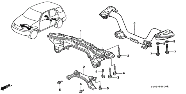Rear Beam for 1997 Honda CR-V #0