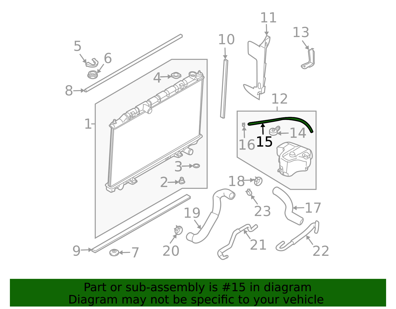 2004-2009 Nissan Quest Engine Coolant Reservoir Hose 21741-5Z000 | OEM ...