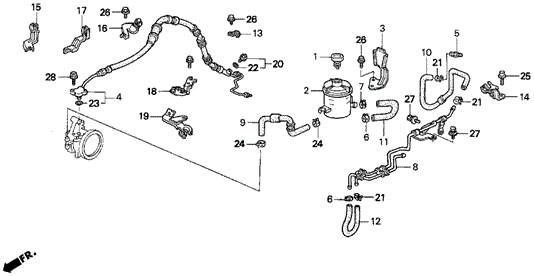 P.S. Hoses - Pipes (2) for 1995 Honda Civic del Sol #0