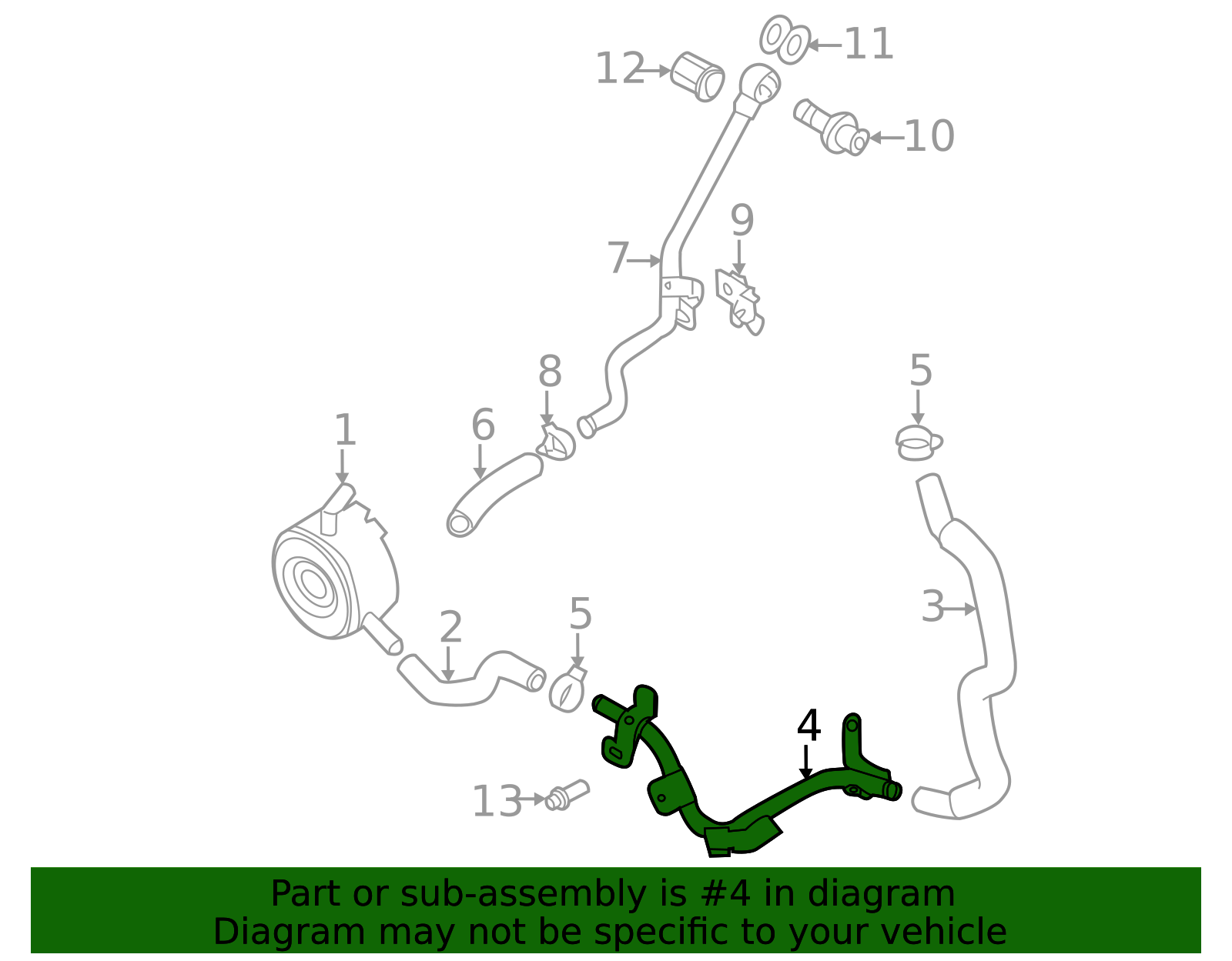 Genuine Oil Cooler Inlet Pipe (vq35de) (l32 A35 Z51 E52) - 14053