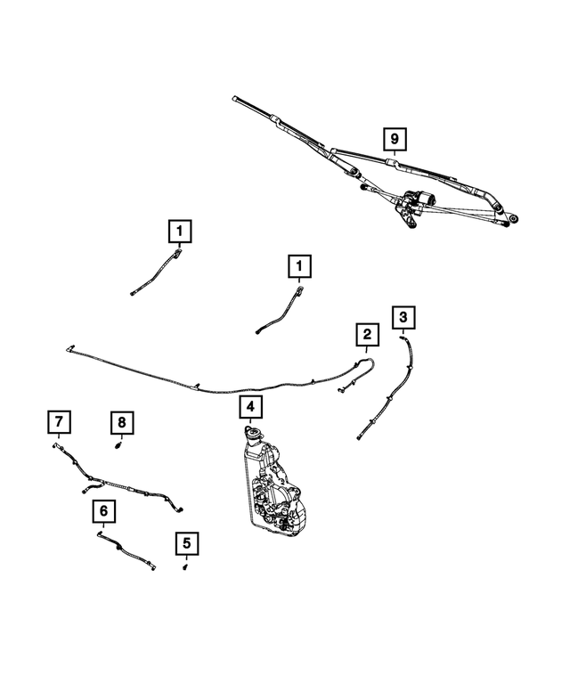 68427791AB - Electrical: Washer Hose for Mopar Image image
