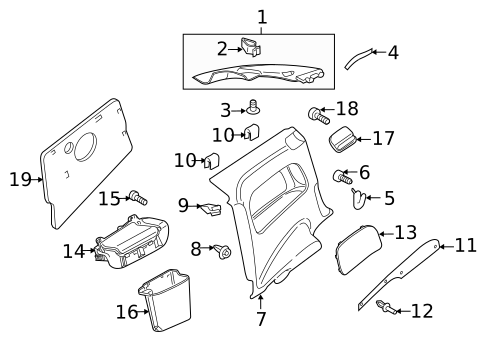 Interior Trim - Quarter Panels for 2015 Audi TTS Quattro #0
