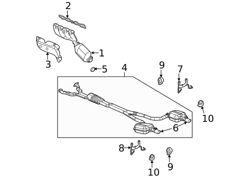 Exhaust Manifold for 2008 Cadillac STS #0