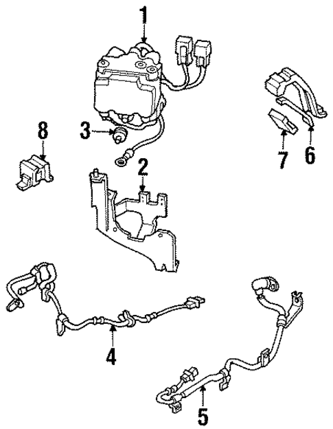 ABS Components for 1994 Mitsubishi Montero #1