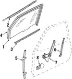 20157332 - Body: Glass for Buick: Skyhawk | Chevrolet: Cavalier | Oldsmobile: Firenza | Pontiac: J2000 Sunbird, Sunbird Image