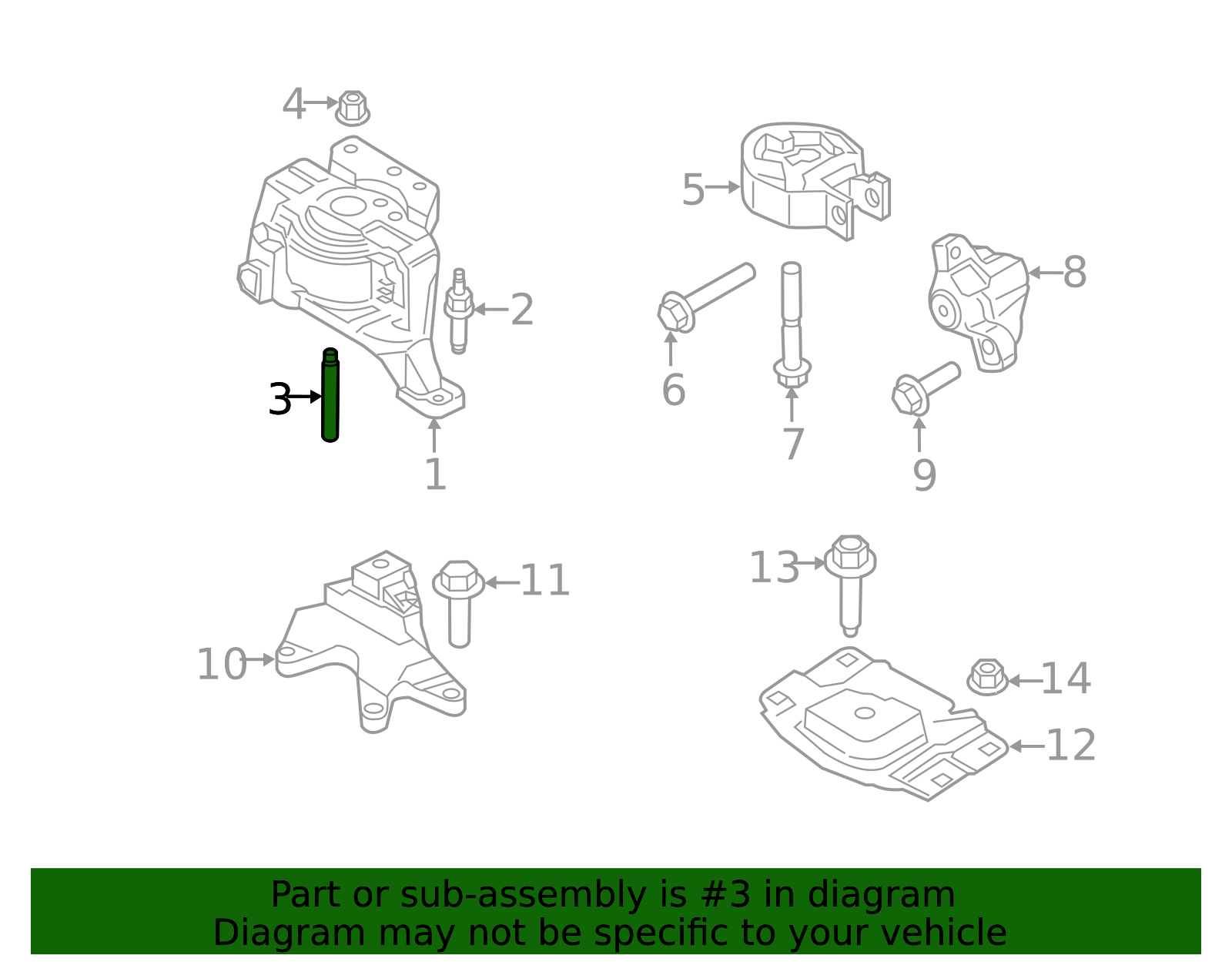 W706992S442 - High-Quality Engine Mount Stud for 2013-2019 Ford ...