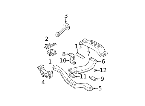 Engine & Trans Mounting for 2004 Subaru Impreza #0