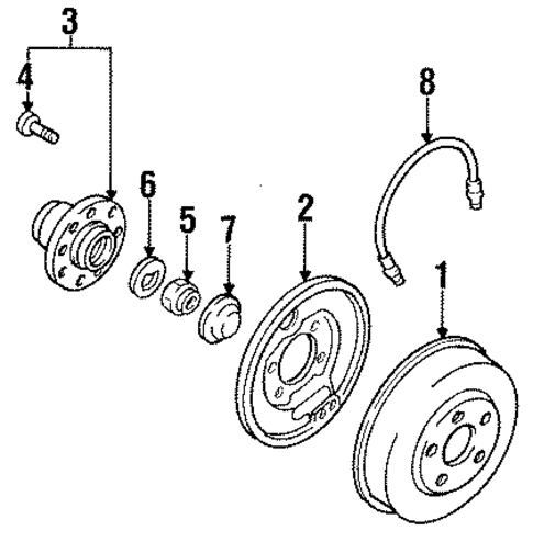Rear Brakes for 1996 Subaru Legacy #3