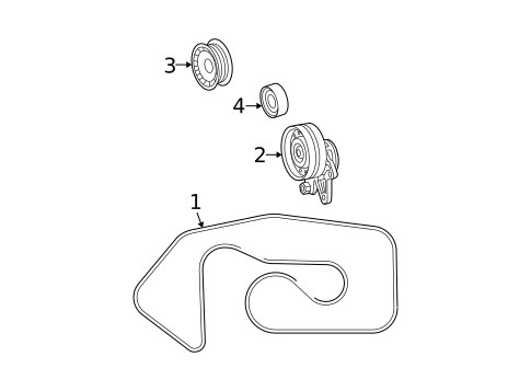 Belts & Pulleys for 2001 Mercedes-Benz S600 #0