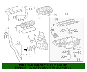 Crankshaft Pulley Bolt 11547372 GM | GMPartsDirect.com