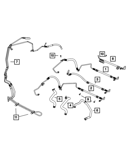 Power Steering Hoses for 2012 Chrysler 200 #0