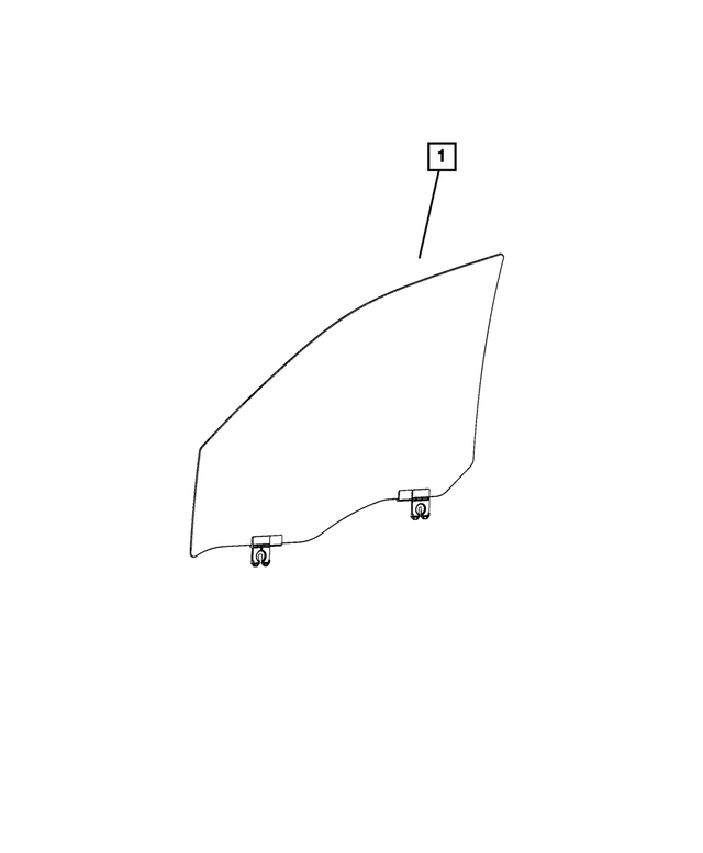68292952AC - Glass: Front Door Glass, Right for Jeep: Compass Image
