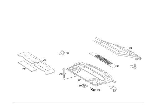 Hat Tray, Roller Blind, First Aid Box for 2006 Mercedes-Benz CLS500 #0