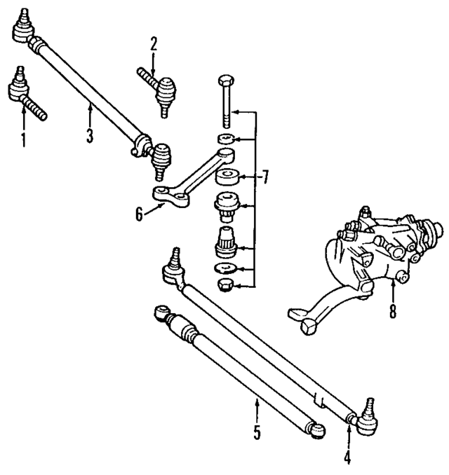 1243302003 - Steering: Tie Rod Assembly for Mercedes-Benz Image