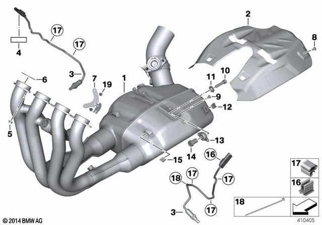 18217717848 - : Gasket For Exhaust Manifold for BMW-Motorrad Image