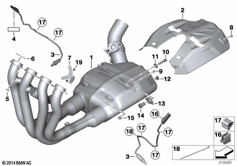 Exhaust System Parts with Mounts for 2012 BMW-Motorrad S 1000 RR #0