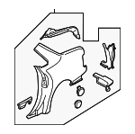 4D0813045J - Body: Quarter Panel for Audi Image
