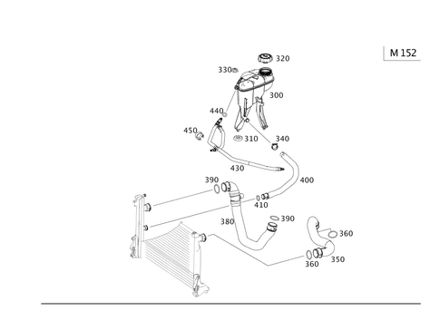 Expansion Tank, Mounting and Hoses for 2012 Mercedes-Benz SLK55 AMG #0