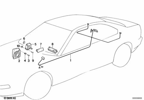 Single Parts Loudspeaker for 1992 BMW 850Ci #0