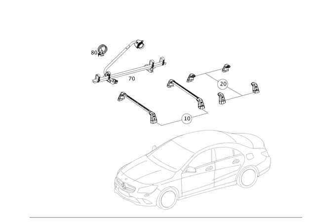 1179820009 - Roof Carrier Systems: Cover Cap for Mercedes-Benz: CLA250 Image
