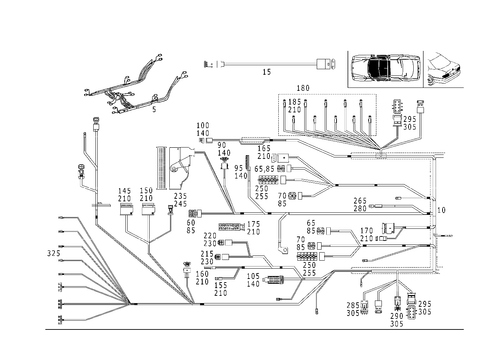 Frame Floor Unit Main Cable Harness for 1998 Mercedes-Benz E430 #1