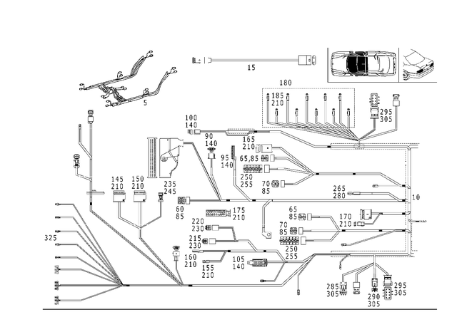 2104400807 - Electrical Equipment and Instruments: Wiring Harness for Mercedes-Benz Image image
